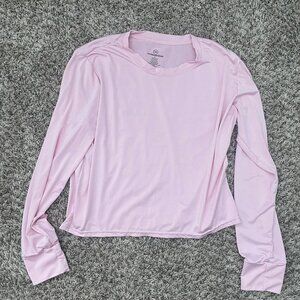 3/$15 Pink Long Sleeve Cropped Athletic Shirt
